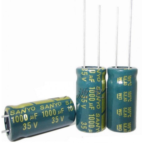 2pcs condensadores electrolíticos 10000uF 10000mfd 35V +105 grados C Radial  0.709 x 1.496 in